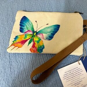 NWT Allure Butterfly Wristlet by Cott n Curls